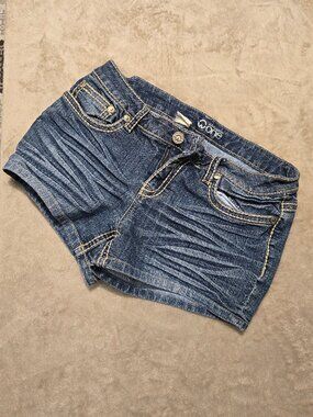 Warehouse One hemmed cut off stretch Denim